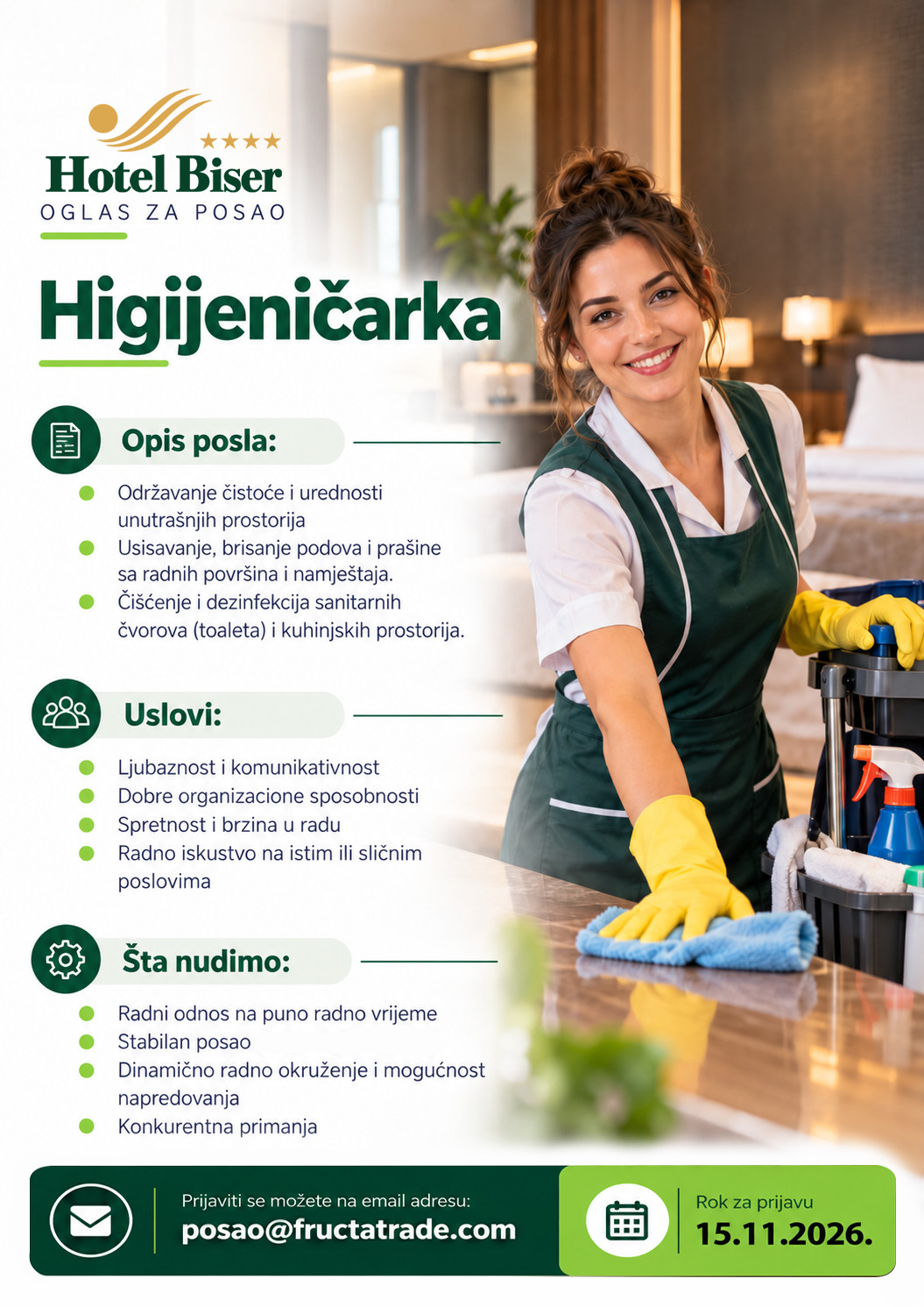 Higijeničarka (m/ž)