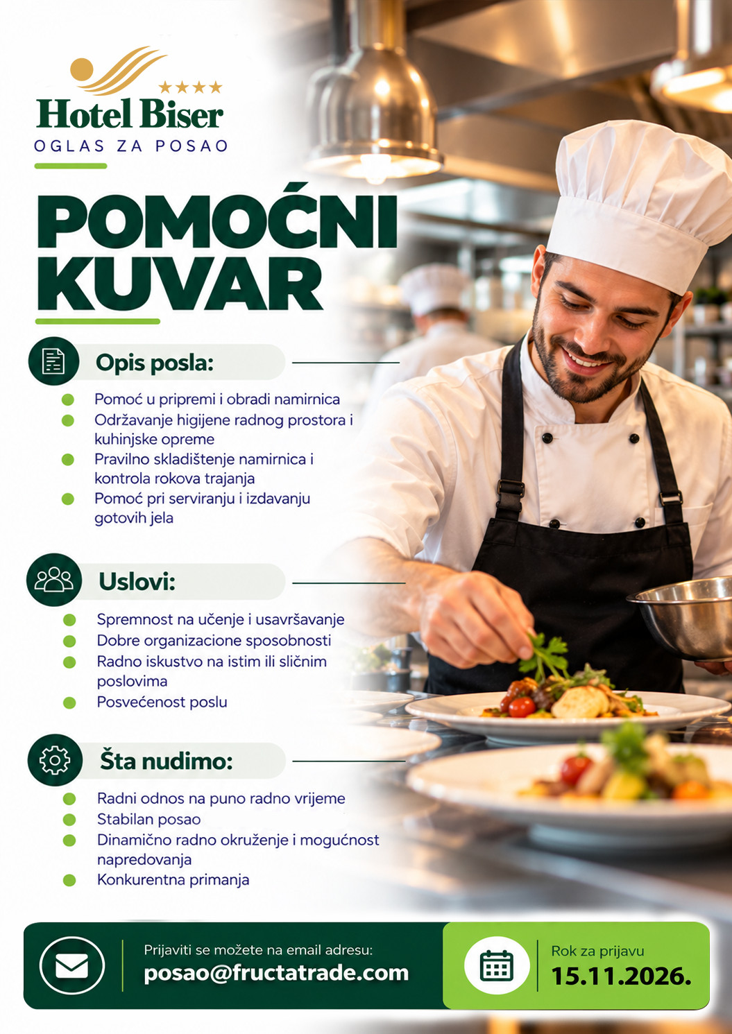 Pomoćni kuvar (m/ž)
